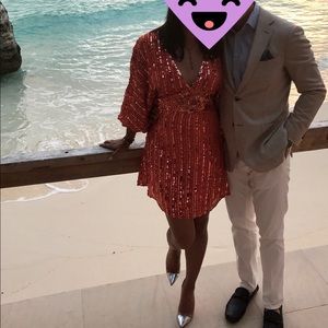 Stunning bead and sequin Free People mini dress!